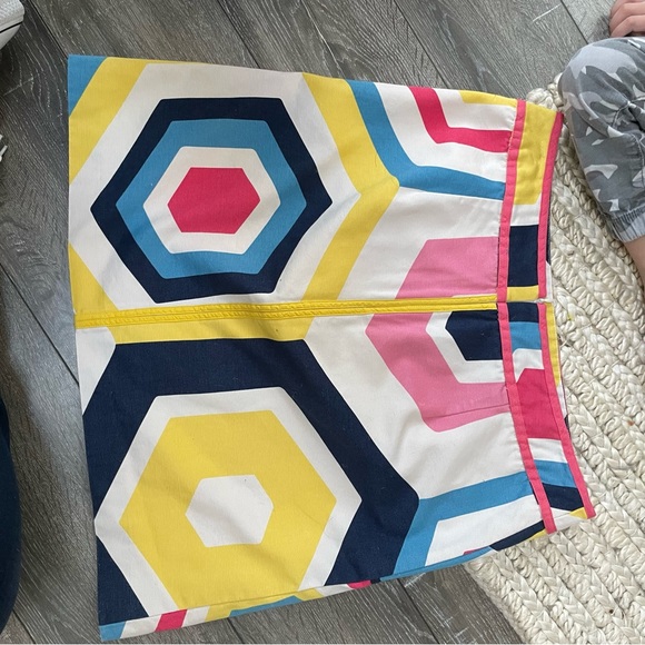 Boden colorful geometric print skirt with pockets retro style women’s 8 - Picture 6 of 6